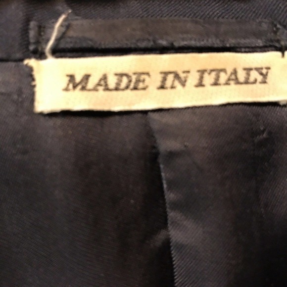Italian Jacket Double Breasted Navy Wool/Cashmere Pre-owned - Picture 4 of 12